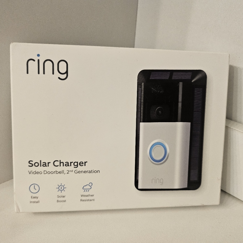 Brand New Ring Solar Charger for battery doorbell -Video Doorbell 2nd Generation